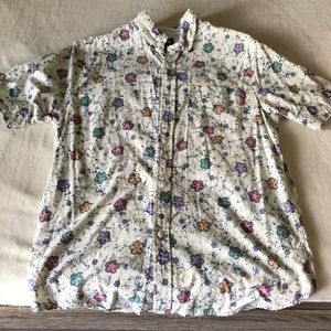 Stussy Button-Up Shirt. Floral Design
